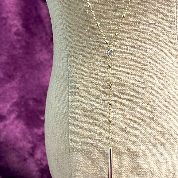 925S GOLD PLATED MULTI STRAND GOLD STARS & CRYSTAL BEZEL SET MOONS NECKLACE - Picture 5 of 9
